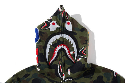BAPE Shark 1st Camo Shark Kapuzenjacke mit Reißverschluss