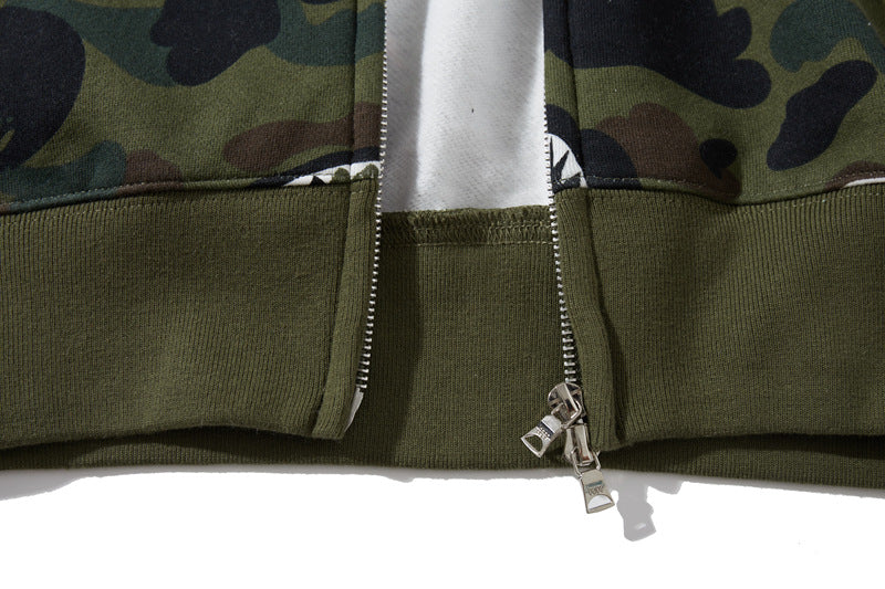 BAPE Shark 1st Camo Shark Kapuzenjacke mit Reißverschluss