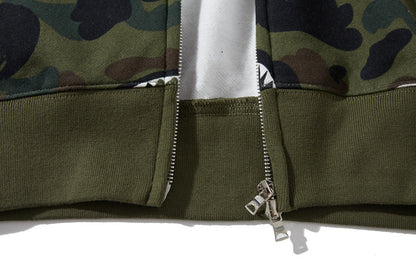 BAPE Shark 1st Camo Shark Kapuzenjacke mit Reißverschluss