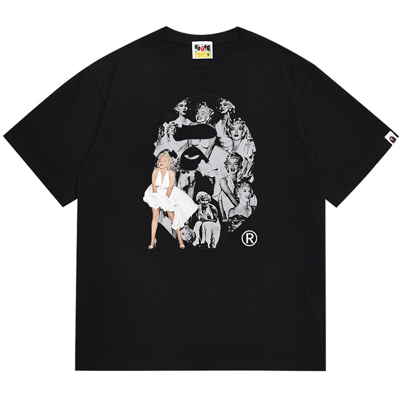 BAPE A BATHING APE x マリリン・モンロー ビッグエイプヘッドTee