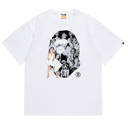 BAPE A BATHING APE x マリリン・モンロー ビッグエイプヘッドTee