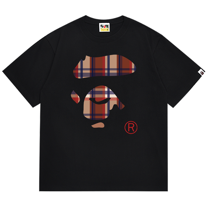 BAPE チェック エイプ フェイス Tシャツ