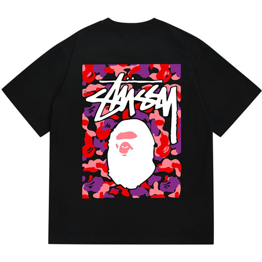BAPE X Stussy エイプヘッドTシャツ