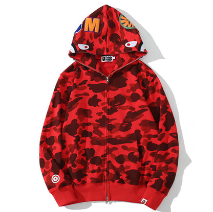 BAPE WGM Camo Kapuzenpullover mit Reißverschluss
