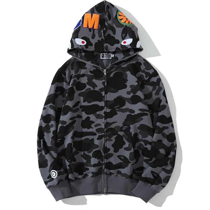 BAPE WGM Camo Kapuzenpullover mit Reißverschluss