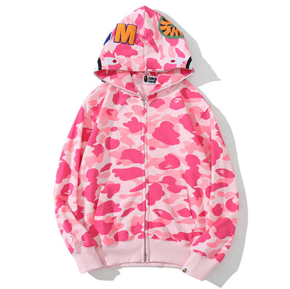 BAPE WGM Camo Kapuzenpullover mit Reißverschluss