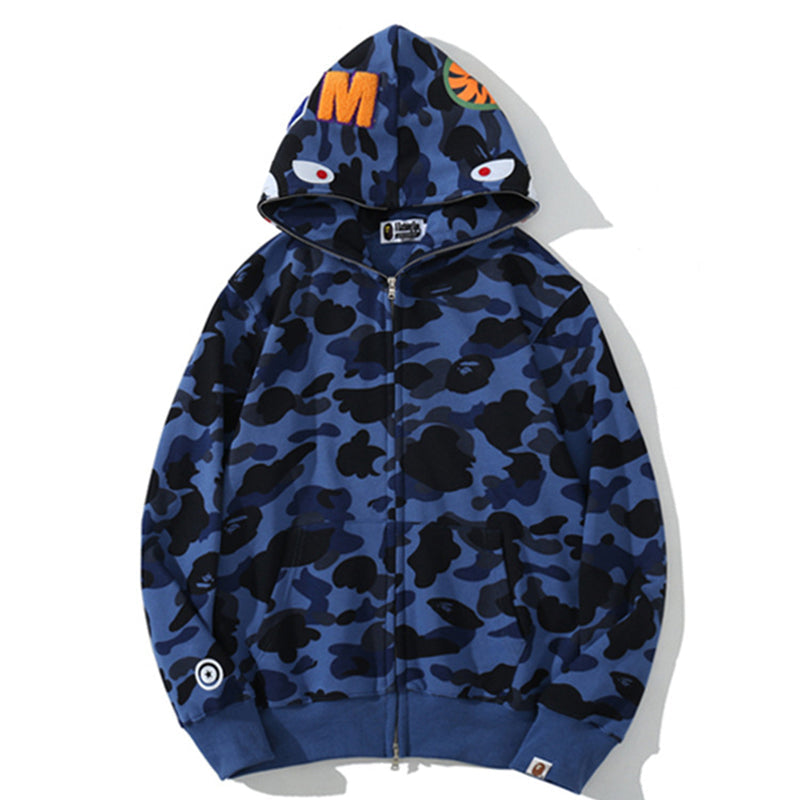 BAPE WGM Camo Kapuzenpullover mit Reißverschluss