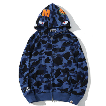 BAPE WGM Camo Kapuzenpullover mit Reißverschluss