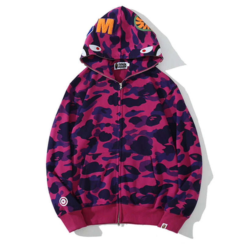 BAPE WGM Camo Kapuzenpullover mit Reißverschluss