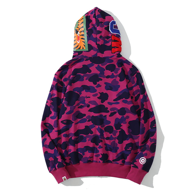 BAPE WGM Camo Kapuzenpullover mit Reißverschluss