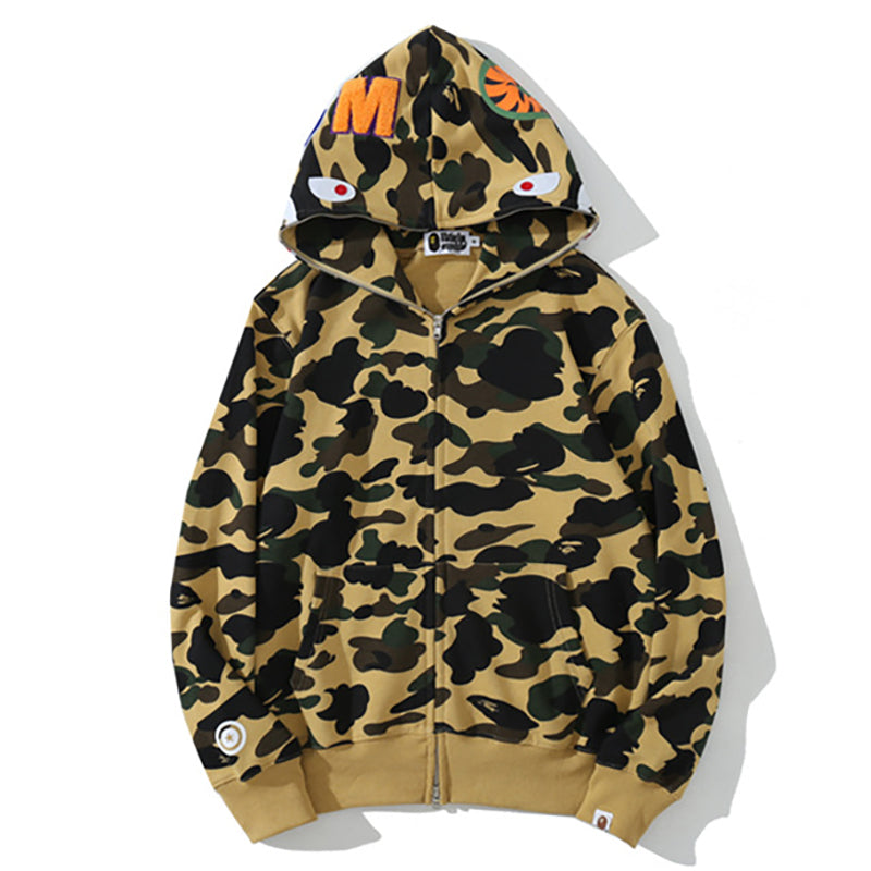 BAPE WGM Camo Kapuzenpullover mit Reißverschluss