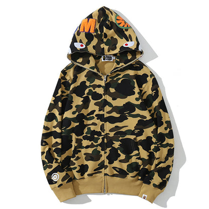 BAPE WGM Camo Kapuzenpullover mit Reißverschluss