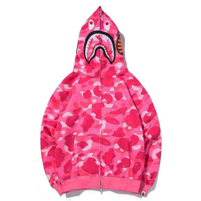 BAPE WGM Camo Kapuzenpullover mit Reißverschluss