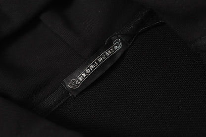 Chrome Hearts Colorful Rhinestone Hoodie - Black Gothic Street Sweatshirt 2608