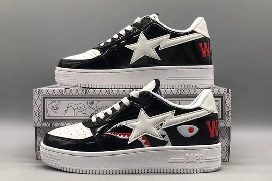 A Bathing Ape Bape Sta Low カラーブロック シャーク ブラック