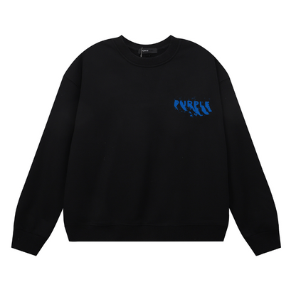 パープル メンズ長袖 Tシャツ スウェット 1158