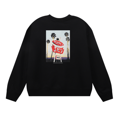 紫 メンズ 長袖Tシャツ スウェットシャツ 1150