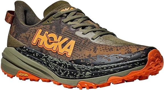 HOKA Speedgoat 6 – Olive, Brown & Orange