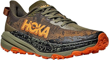 HOKA Speedgoat 6 – Olive, Brown & Orange