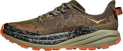 HOKA Speedgoat 6 – Olive, Brown & Orange