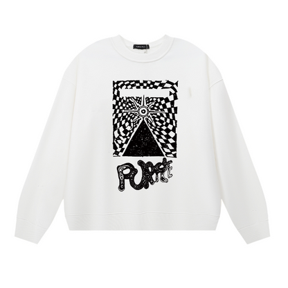パープル メンズ 長袖 Tシャツ スウェットシャツ 1147