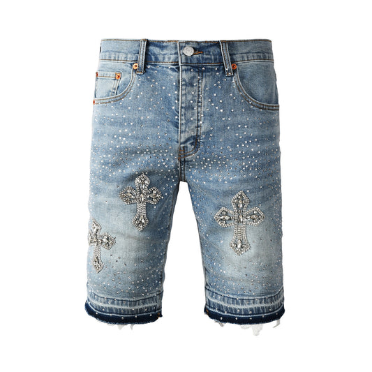LILA Shorts Kristalle 5098