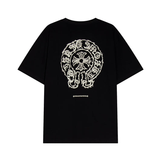 クロムハーツ サンスクリット ホースシュー クロス Tシャツ TB36