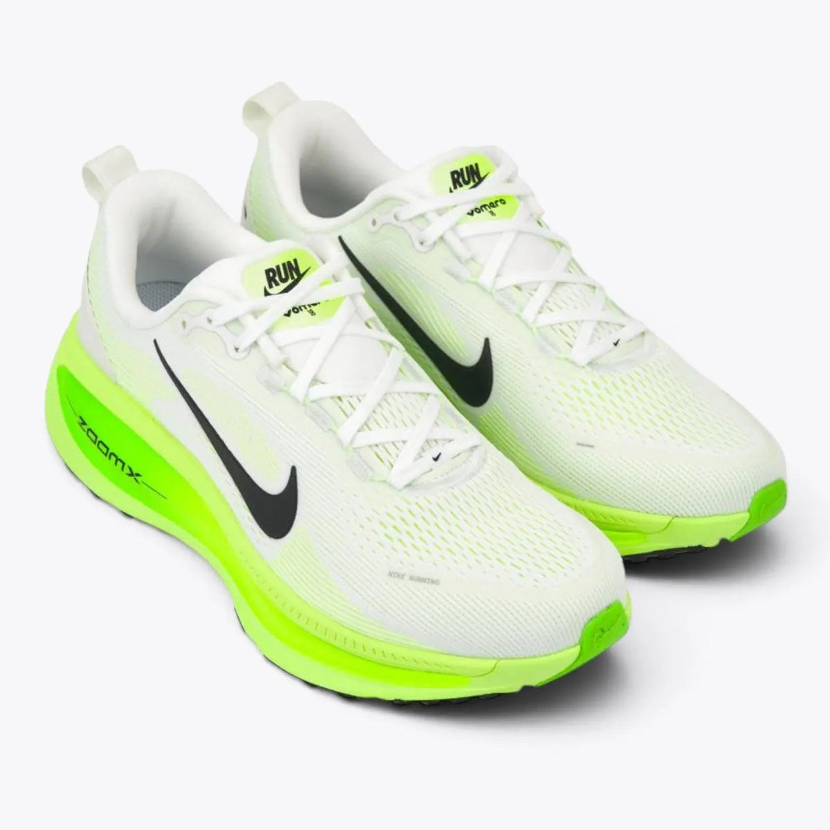 Nike Vomero 18 Road Running Shoes - White / Electric Green / Volt