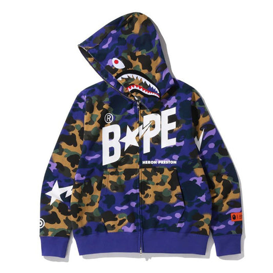 BAPE スターカモ シャークフーディー