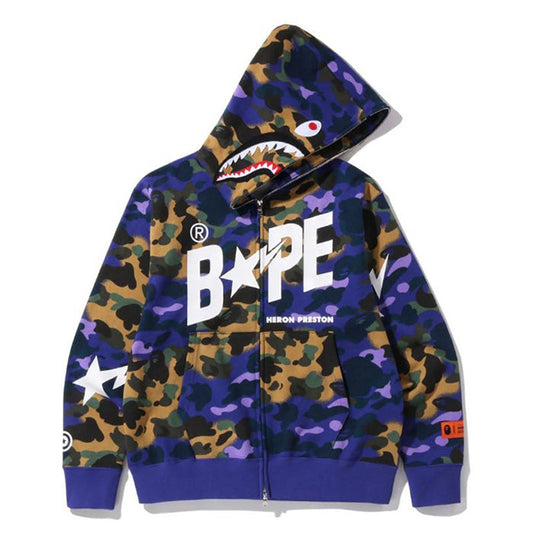 BAPE スターカモ シャークフーディー