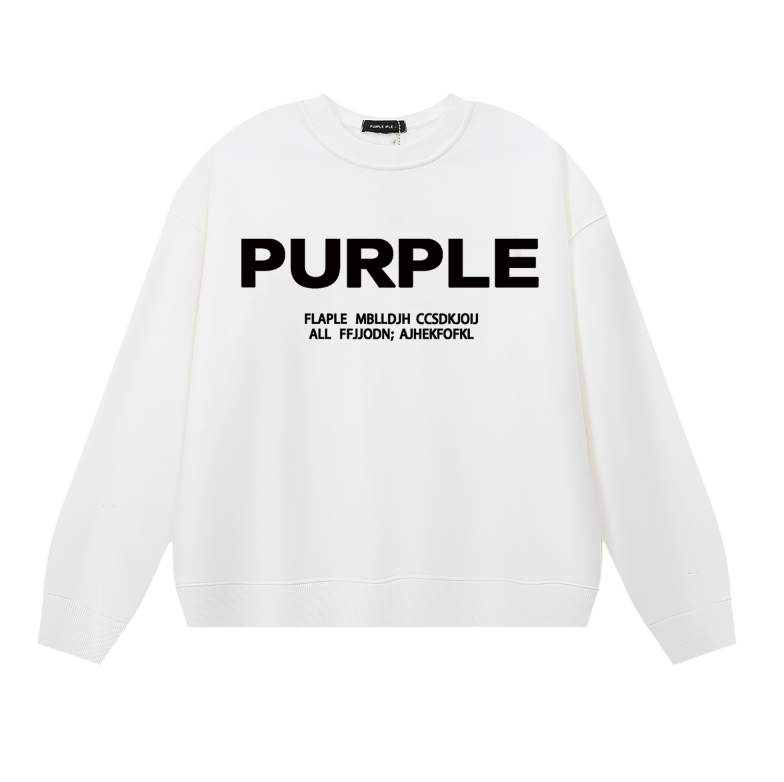 パープル メンズ 長袖 Tシャツ スウェットシャツ 1142