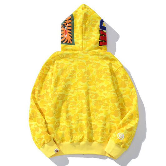 BAPE シャーク イエロー ジップフーディー