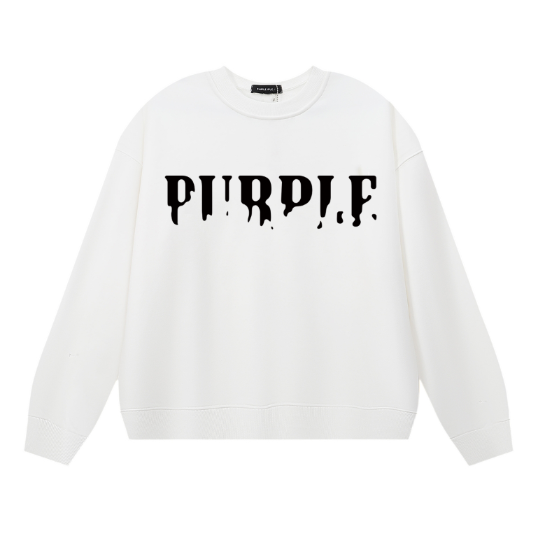 パープル メンズ 長袖 Tシャツ スウェットシャツ 1142