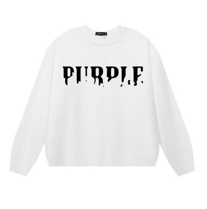 パープル メンズ 長袖 Tシャツ スウェットシャツ 1142