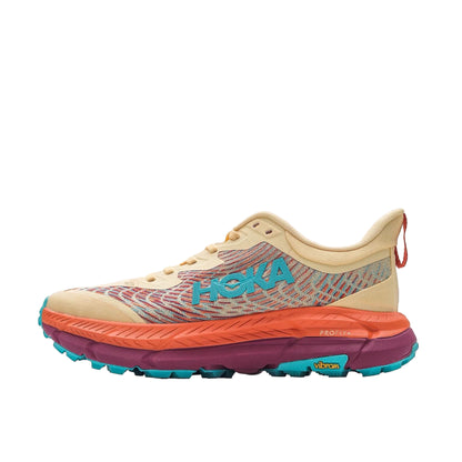 HOKA Mafate Speed 4 – Cream, Coral & Teal