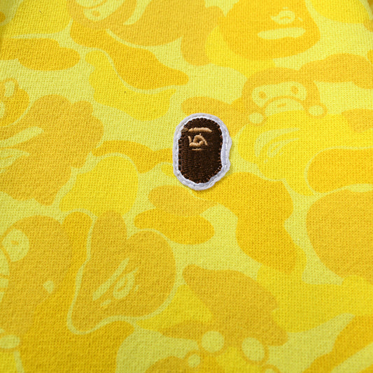 BAPE Shark Gelber Kapuzenpullover mit Reißverschluss