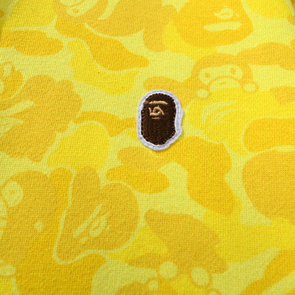 BAPE Shark Gelber Kapuzenpullover mit Reißverschluss