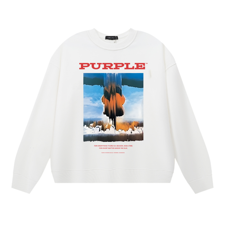 紫 メンズ 長袖 Tシャツ トレーナー 1149