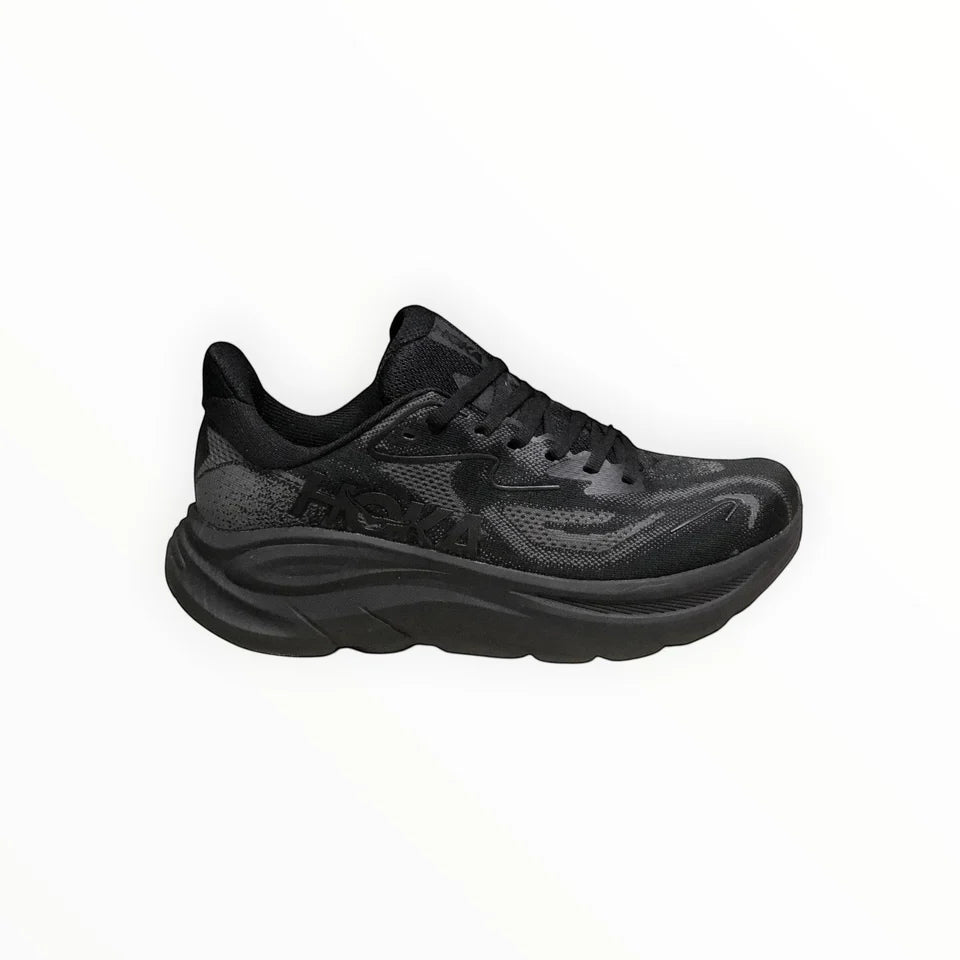 HOKA Clifton 10 – Black & Charcoal