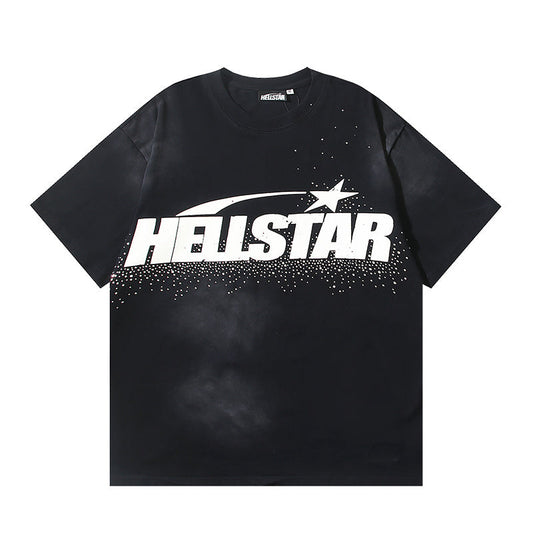 HellstarクラシックブラックTシャツ（ホワイトロゴ）