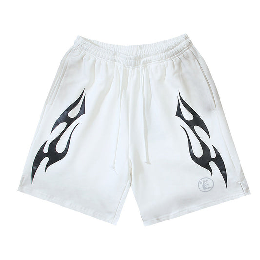Hellstar Flame ショーツ ホワイトブラック
